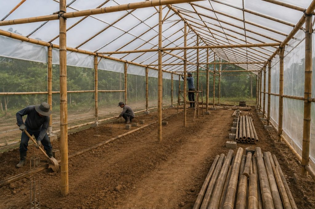 Jasa Pembuatan Green House Bambu